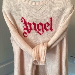 Wooden Ships "Angel" pale pink Sweater sz Large